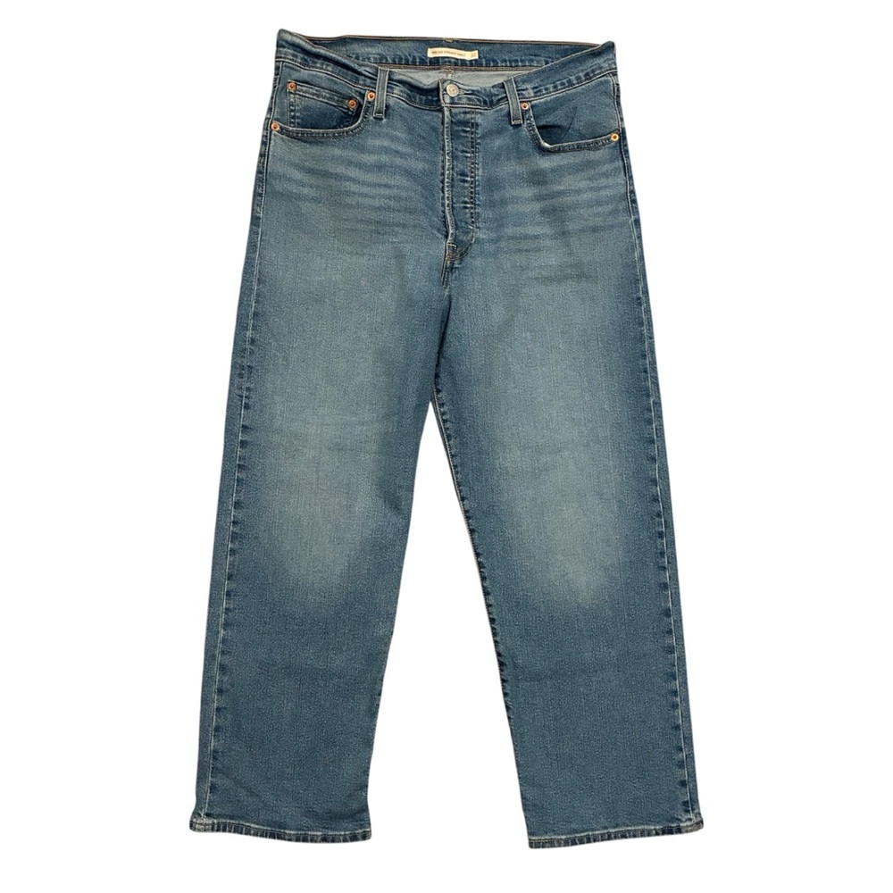 Levi's Jeans Women's 32 Blue Ribcage Straight Ankle LIKE NEW - Picture 4 of 10
